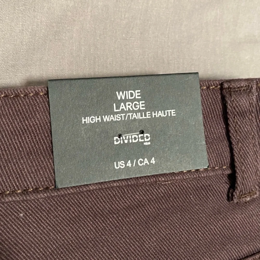 NWT H&M Dark Brown Wide-Leg Jeans - Picture 5 of 8